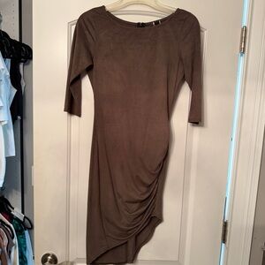 Windsor Asymmetrical Brown Dress